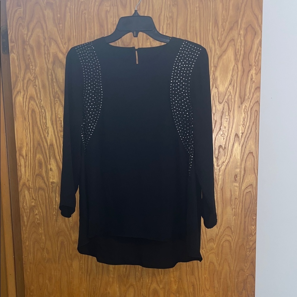 H & M Elegant Black Studded Women's Top size Medium